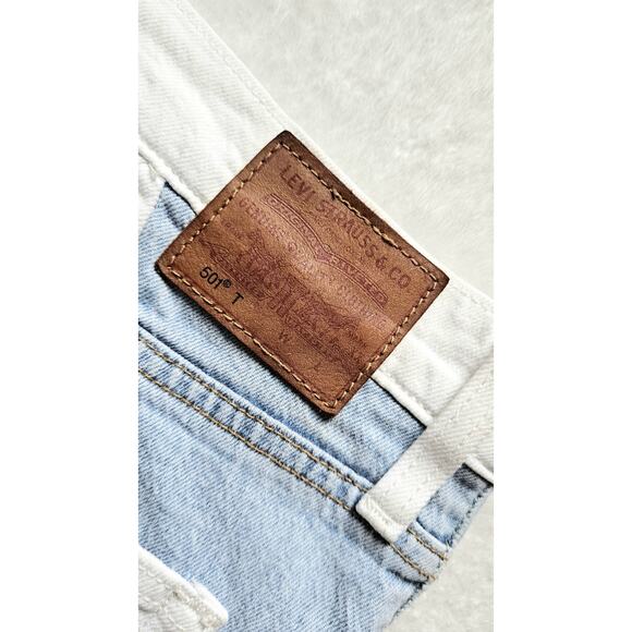 LEVI'S Premium 501T taper lt-wash free people cropped goop jeans $128 W32 x L26 - Picture 9 of 14